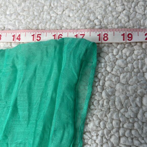 Teal Green Poly Scarf - Picture 8 of 8